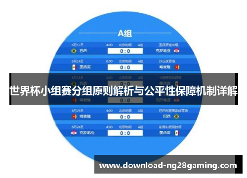 世界杯小组赛分组原则解析与公平性保障机制详解